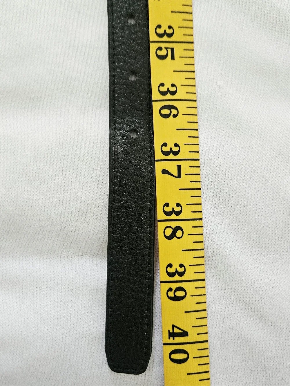 Talbots Black Leather Skinny Belt Gold Buckle Medium Classic 100% Leather